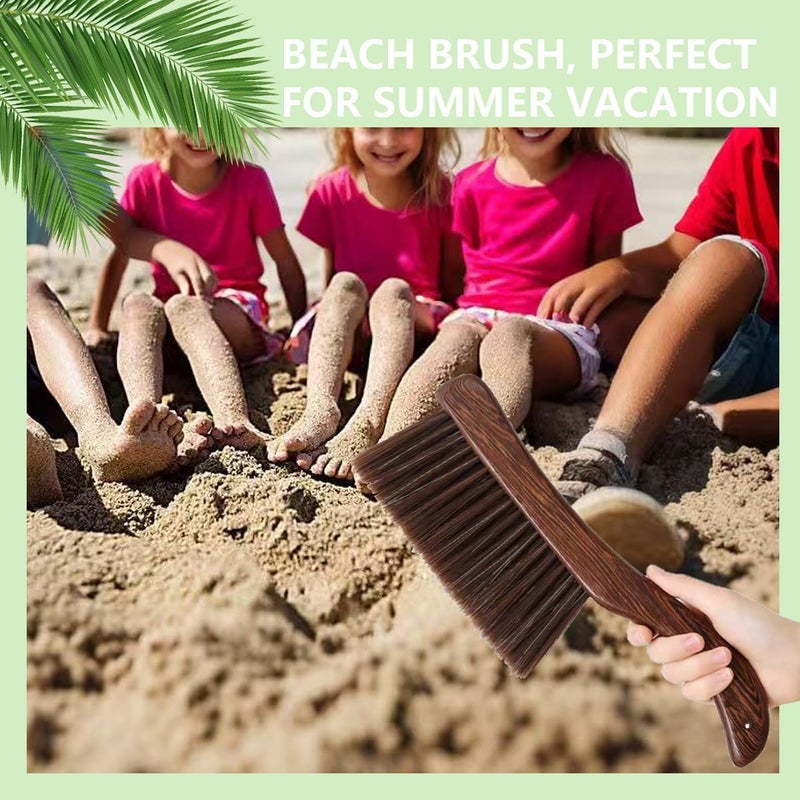 Nailuck Sand Cleaner Wooden Brush,Clean Feet and Skin,Bag Beach Accessories for Vacation, Beach Sports, Pets and Lakeside Recreation (Brown) - Image 5